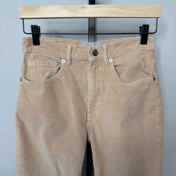 EVERLANE Baby Cord Cheeky Crop Tan Corduroy Jeans US Size 27 - Picture 3 of 10